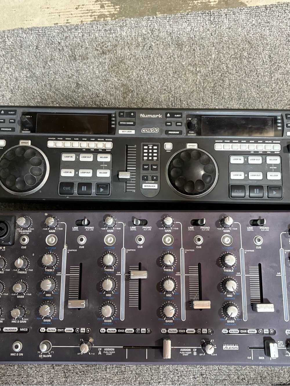 Numark PPD9000 4-Channel Digital Rackmount DJ Mixer & CDN-90 Dual Rockmount CD